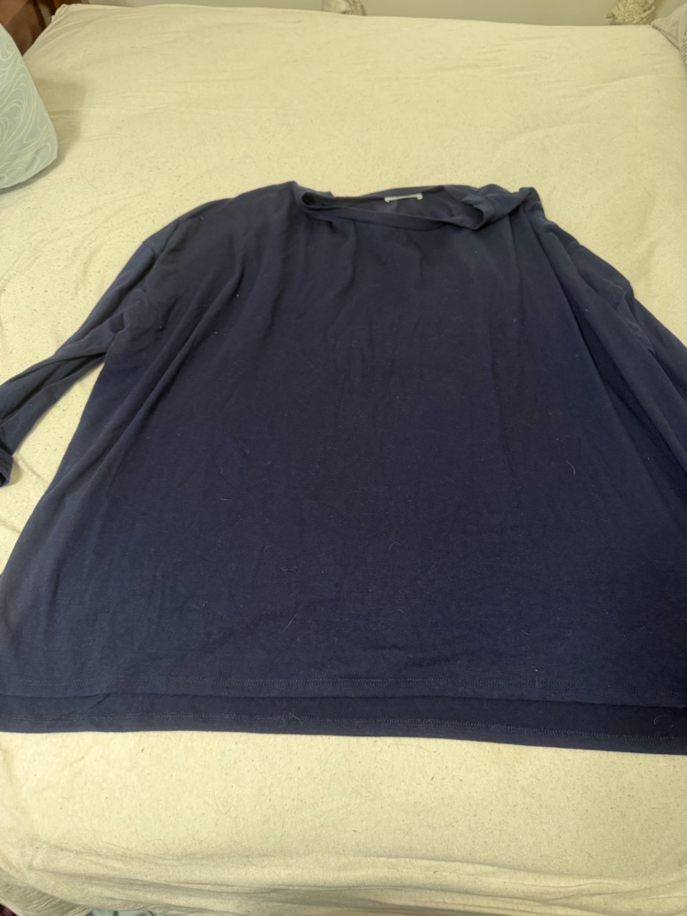 Navy Blue Zenana Tunic Top Size 3X | Soft Stretch Long Sleeve